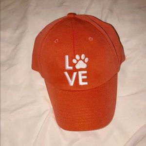 Orange pet baseball cap